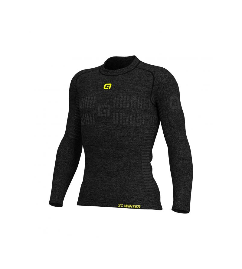 ALE SEAMLESS WOOL INTIMO MANICA LUNGA GRIGIO