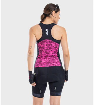 ALE TOP DONNA SOLID TRIANGLE ROSA FLUO