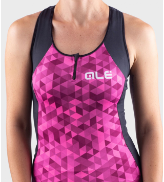 ALE TOP DONNA SOLID TRIANGLE ROSA FLUO