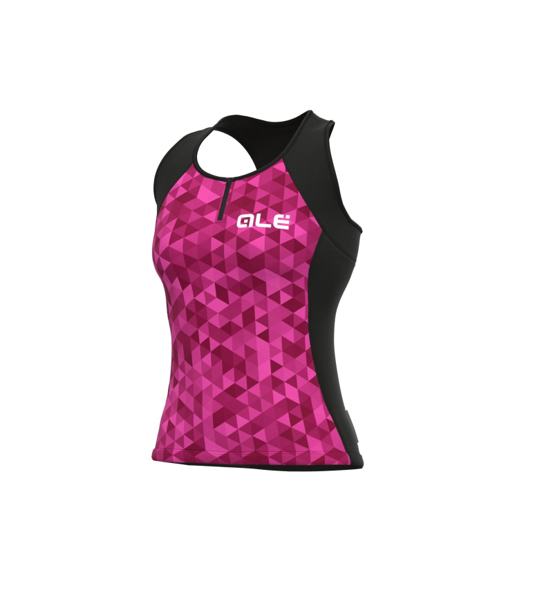 ALE TOP DONNA SOLID TRIANGLE ROSA FLUO