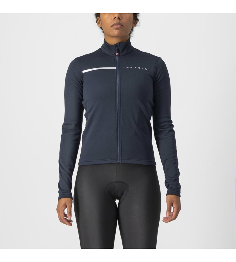 CASTELLI SINERGIA 2 JERSEY FZ SAVILE BLUE/SILVER
