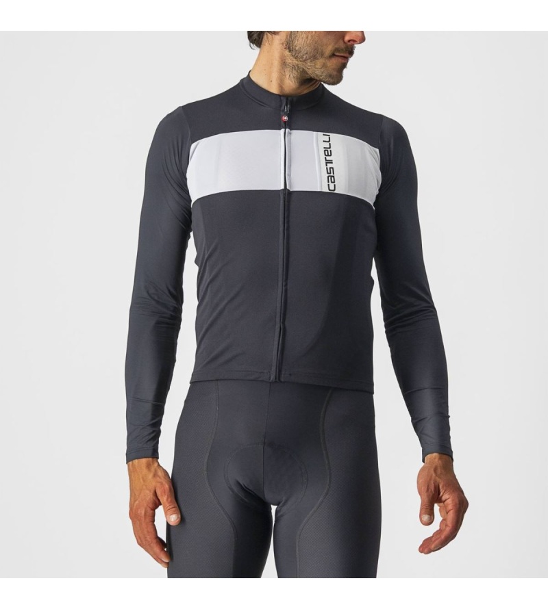 CASTELLI PROLOGO 7 LS JERSEY LIGHT BLACK SILBVER GREY IVORY