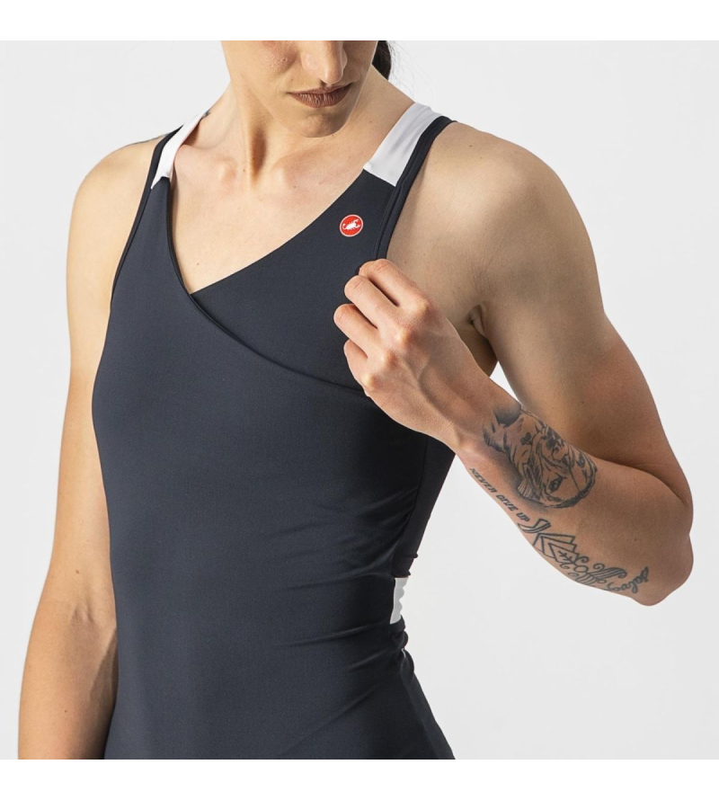 CASTELLI SOLARIS TOP LIGHT BLACK WITHE