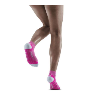 CEP ULTRALIGHT LOW CUT SOCKS W PINK LIGHT GREY