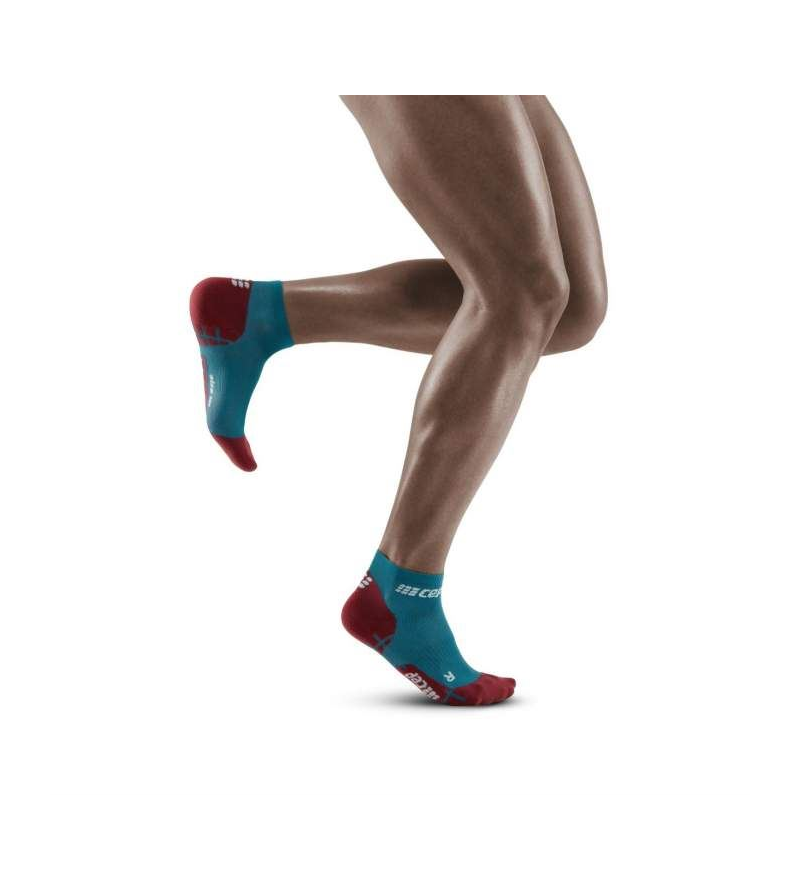 CEP ULTRALIGHT LOW CUT SOCKS PETROL DARK RED