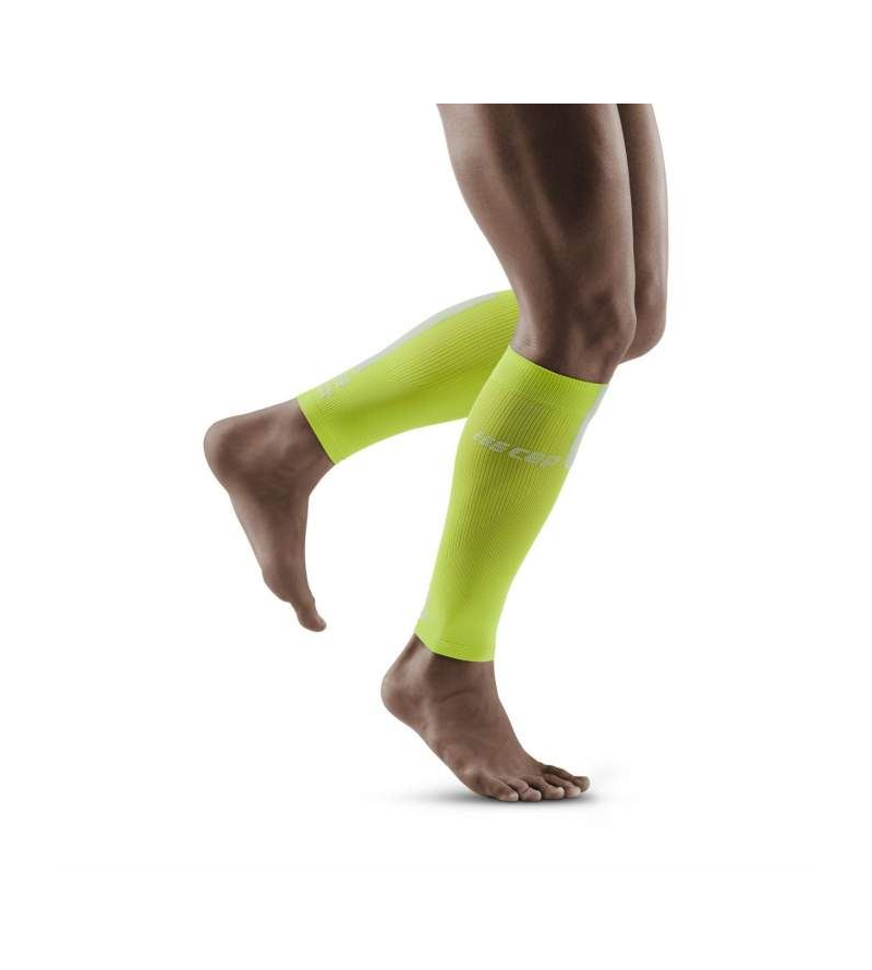 CEP CALF SLEEVES 3.0 MEN LIME LIGHT GREY