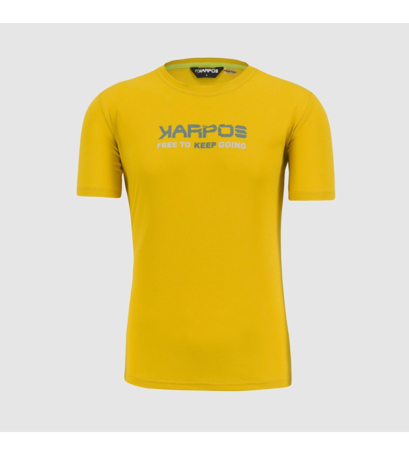 KARPOS VAL FEDERIA TEE LEMON CURRY PRINT
