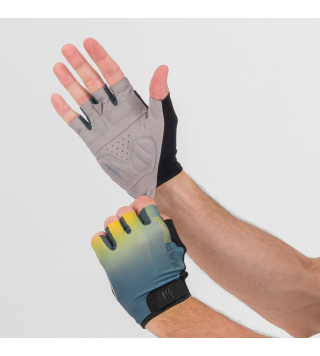 KARPOS FEDERIA 1/2 FINGERS GLOVE DARK SLATE NORTH ATLANTIC LEMON