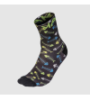 KARPOS GREEN FIRE SOCKS BLACK GREEN YELLOW WHITE