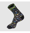 KARPOS GREEN FIRE SOCKS BLACK GREEN YELLOW WHITE