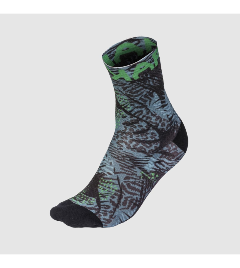 KARPOS GREEN FIRE SOCKS BLACK MULTICOLOR