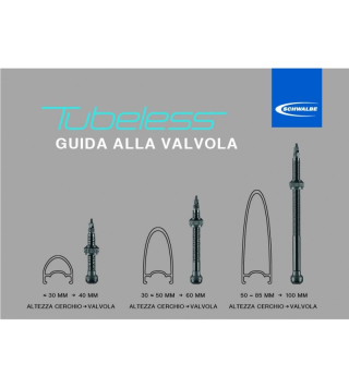 SCHWALBE VALVOLA TUBELESS 60mm CONFEZIONE 2 PZ