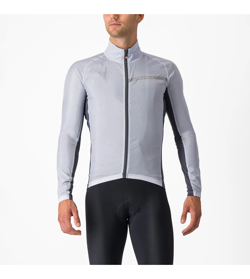 CASTELLI SQUADRA STRETCH JACKET SILVER GRAY