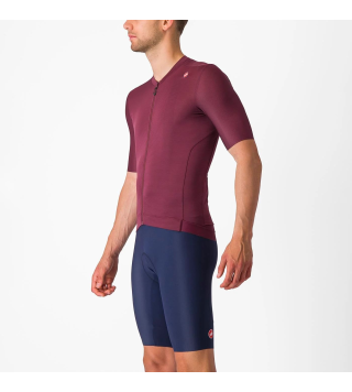 CASTELLI ESPRESSO JERSEY DEEP BORDEAUX/SILVER MOON