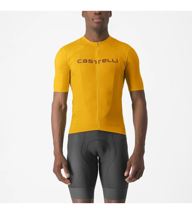CASTELLI ELEMENTS JERSEY GOLDENROD DEEP BORDEAUX