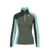KARPOS FEDERIA W FLEECE HALF ZIP THYME/BLACK SAND