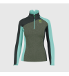 KARPOS FEDERIA W FLEECE HALF ZIP THYME/BLACK SAND