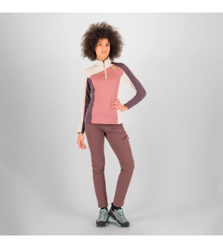 KARPOS FEDERIA W FLEECE HALF ZIP DECO ROSE