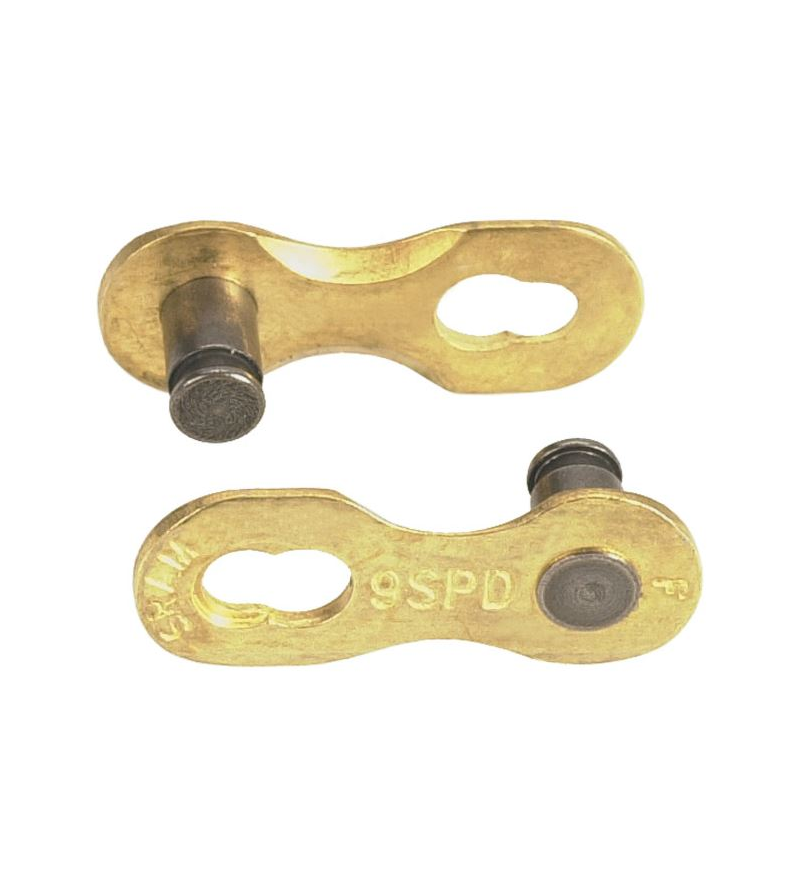 SRAM MAGLIA DI CHIUSURA POWERLOCK ORO 6/7/8/9 VELOCITA'  (1 COPPIA)