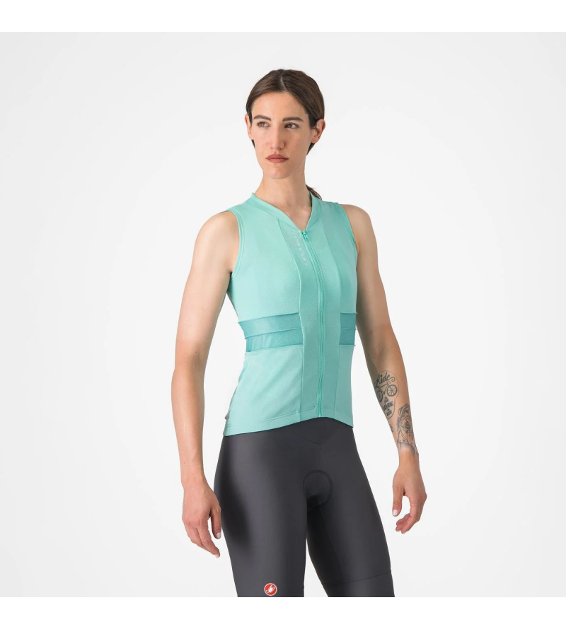 CASTELLI ANIMA 4 SLEEVELESS POOL BLUE