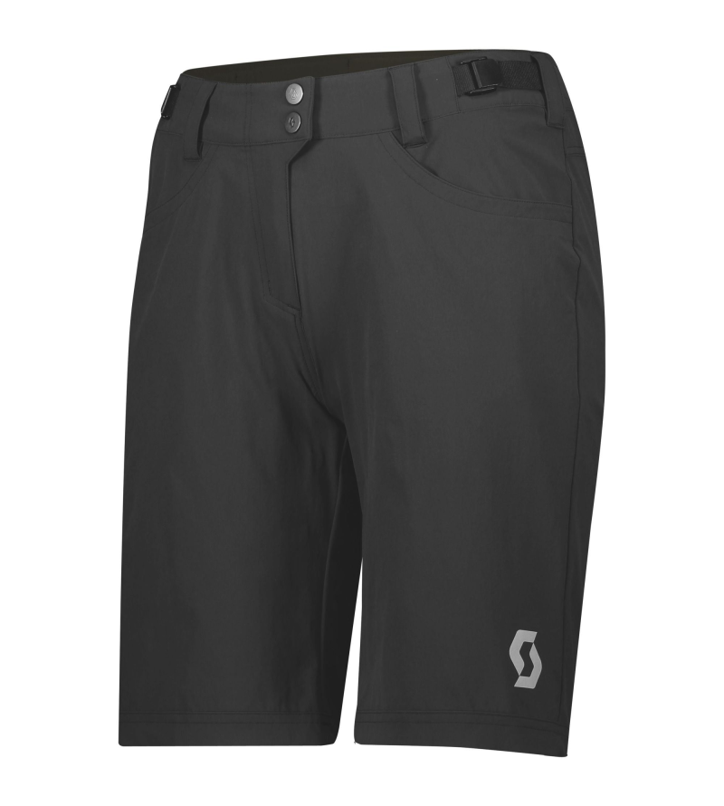 SCOTT SHORT W'S TRAIL FLOW W/PAD BLACK