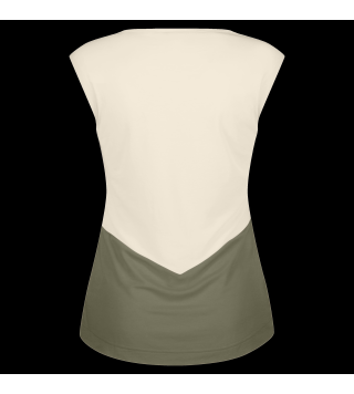 SCOTT TANK W'S TRAIL VERTIC DRI SS HAY GREEN COTTON WHITE