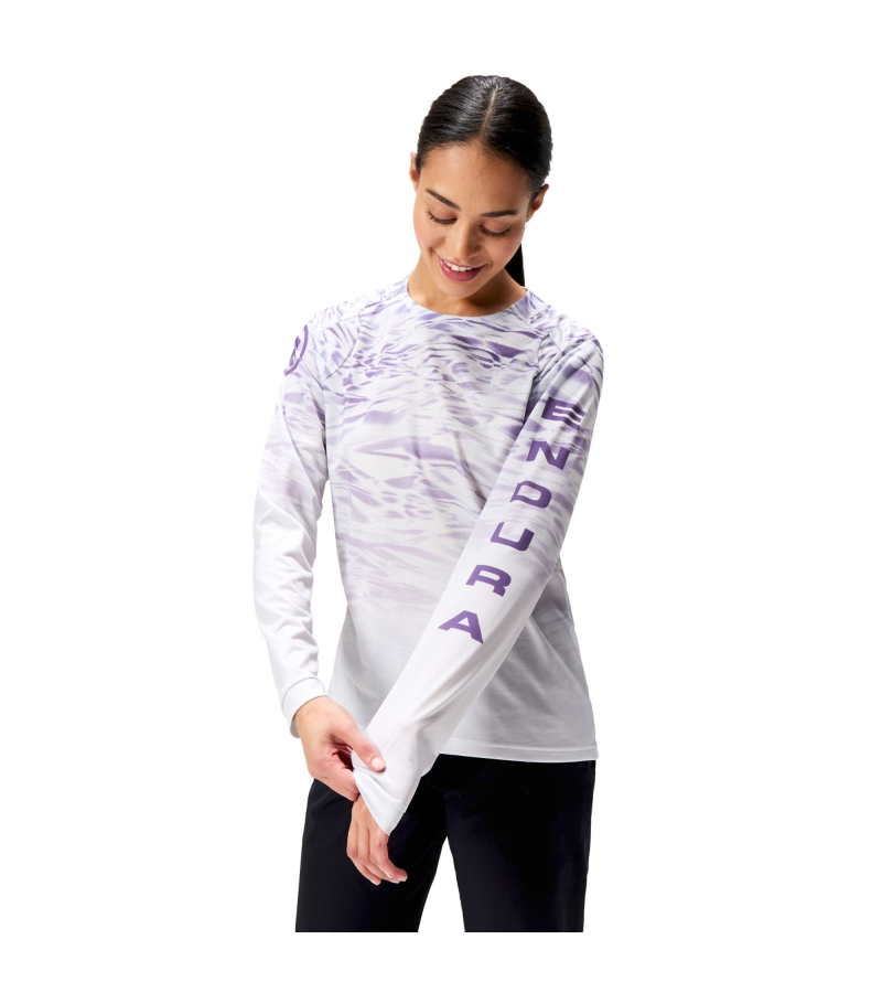 ENDURA MARBLE LTD PRINTED L/S W PURPLE