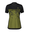 SCOTT SHORT W'S TRAIL FLOW ZIP SS BLACK FIR GREEN