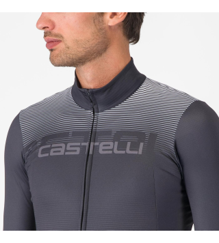 CASTELLI APICE THERMAL JERSEY DARK GRAY/SMOKY GRAY-SILVER GREY