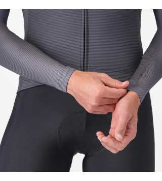 CASTELLI APICE THERMAL JERSEY DARK GRAY/SMOKY GRAY-SILVER GREY