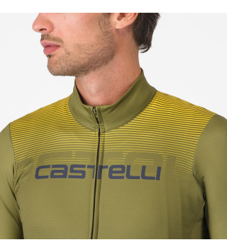 CASTELLI APICE THERMAL JERSEY SAGE/TWILIGHT BLUE-MANGO MOJITO