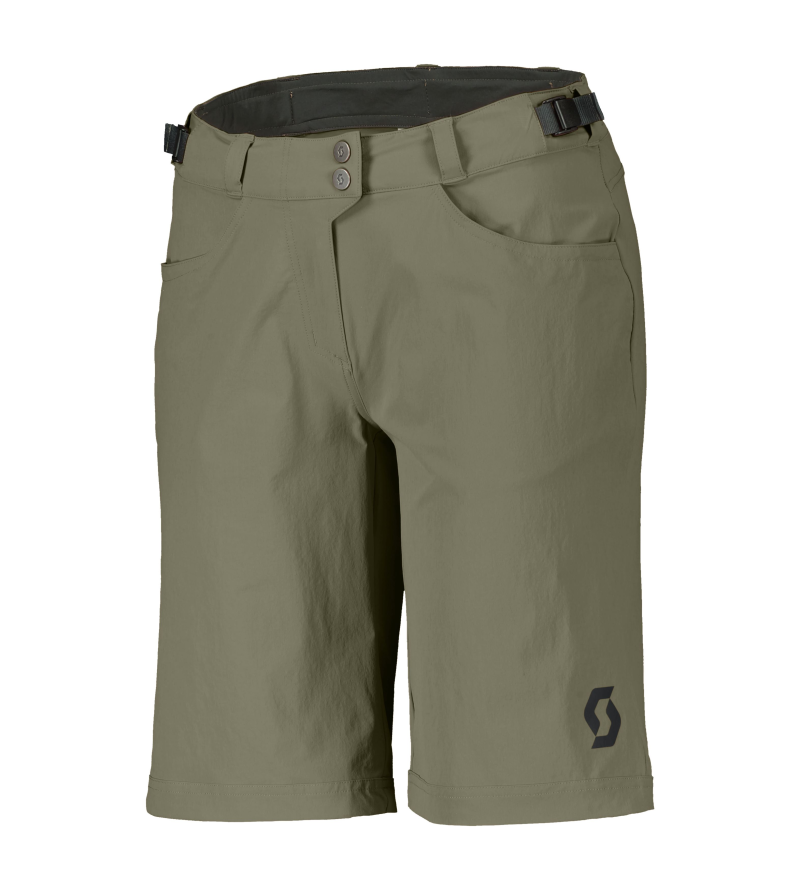 SCOTT SHORT W'S TRAIL FLOW W/PAD HAY GREEN